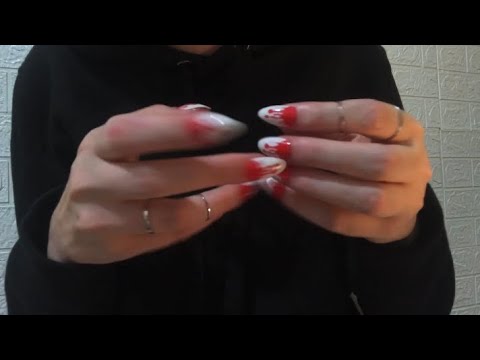 ASMR Shirt scratching & tapping long nails