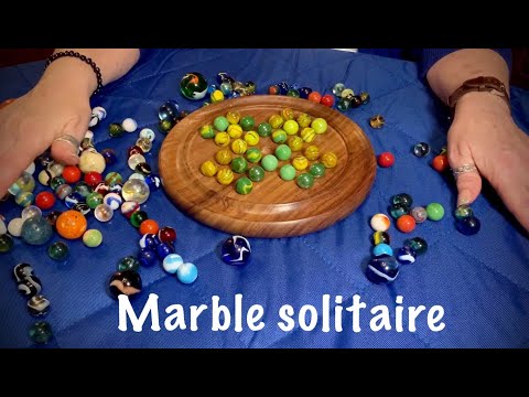 ASMR Request/Marble Solitaire (Soft Spoken) Marbles on wood/No talking version later today.