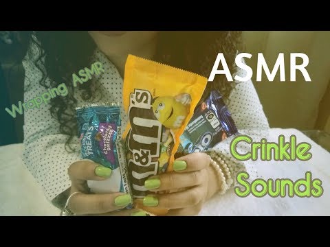 [ASMR] 🍫 Crinkle Sounds | Chocolate Wrapping (M&M's, Rice Krispies and Oreo)