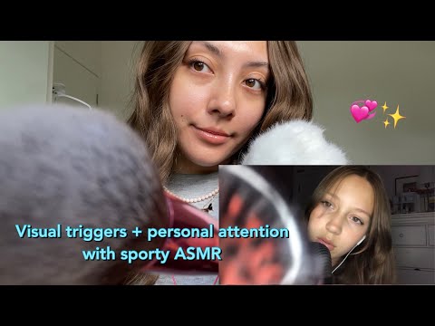 ASMR visual triggers, personal attention & trigger words with @sportyASMR 💞 ~lots of m0uth sounds~