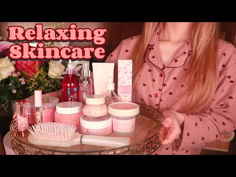 ASMR | Put on Your Pajamas & Let Me Get You Ready For Bed 🌺 (skincare, hair brushing, no talking)