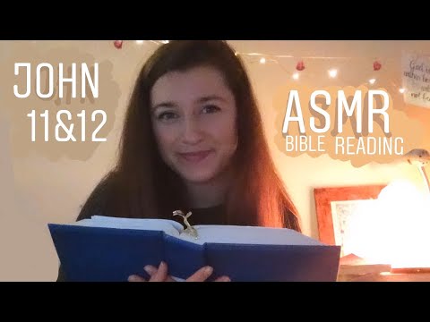 ASMR Bible Reading John 11&12| whispers and prayer