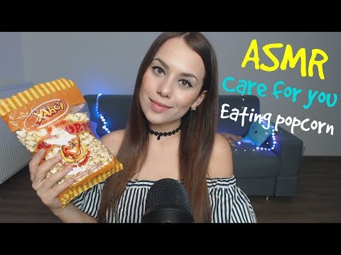 ASMR | Забота о тебе | Кормлю попкорном | Care for you | Eating popcorn | ASMR HoneyGirl
