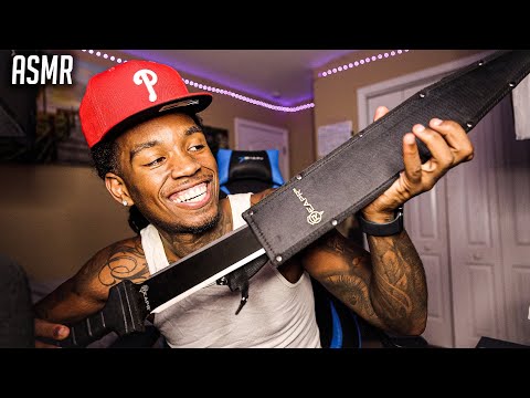 ASMR ** BRAIN MASSAGE WITH A SWORD** For SLEEP And RELAXATION