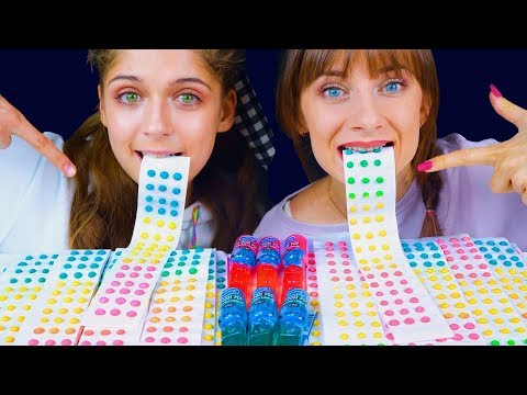 ASMR Candy BUTTONS RACE with Candy Pops | Eating Sound Lilibu