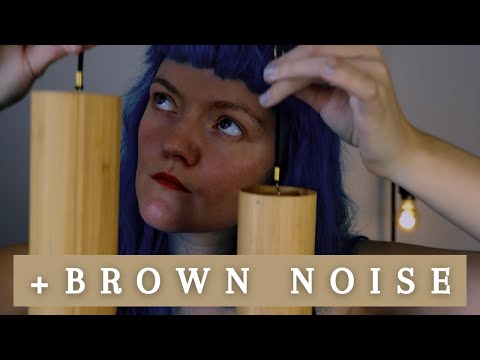 [ASMR + Brown Noise] No-Talking Sound Healing (Koshi Chimes, Crystal Bowl, Shamanic Drum)