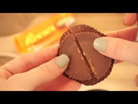 ASMR | Reeses peanut butter cup - lots of tapping, crinkle sounds, cutting and more 💕(not sponsored)