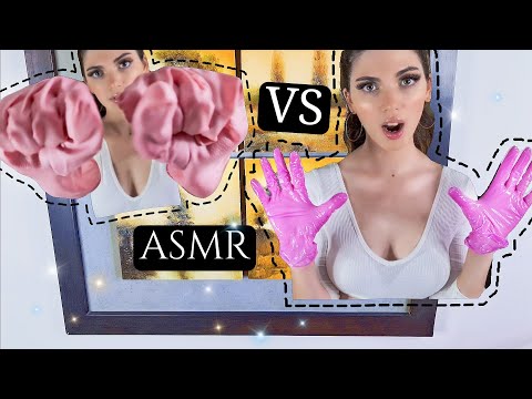 ASMR Competition Pink LATEX GLOVES  VS. RUBBER GLOVES