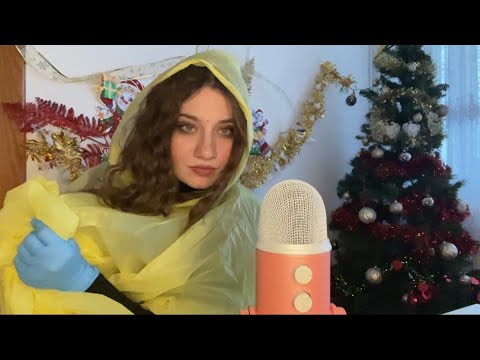 ASMR | Rain Coat and Gloves Sounds☔️☔️☔️🧤|Deep and Soothing Sounds 💝💝