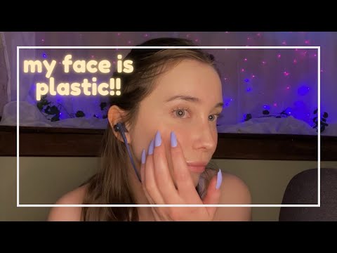 ASMR ~ 1 HOUR OF MY FACE IS PLASTIC! 🤭 (and wood, cork, laminate, foam)