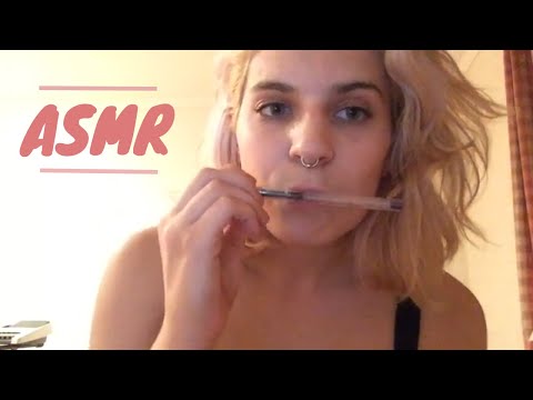 ASMR | IDK a little bit of everything? (Pen Nibbling, Tapping, Up Close, Repetition...)