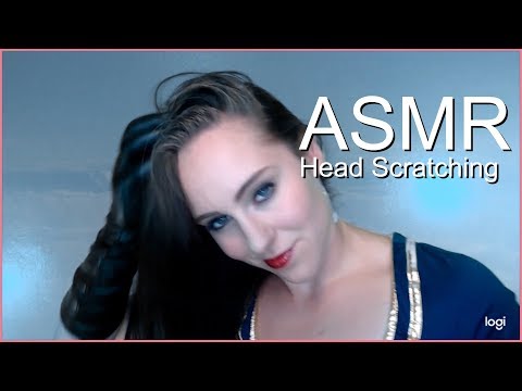 ASMR Head scratching with leather gloves