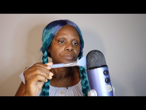Swaying & Brushing the Microphone with Makeup Brush ASMR Chewing Gum Sounds