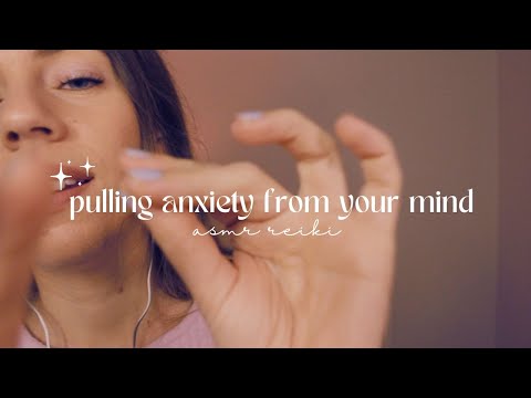 ASMR REIKI pulling anxiety from your mind for sleep | hand movements, ear to ear personal attention