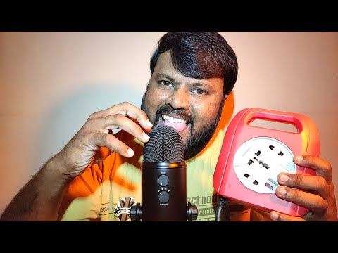 ASMR tapping and scratching mouth sounds