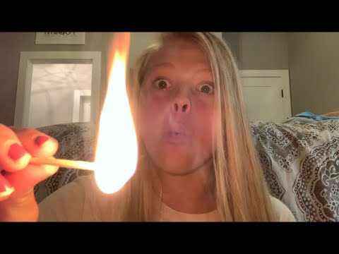 ASMR lighting matches and putting them in water!!