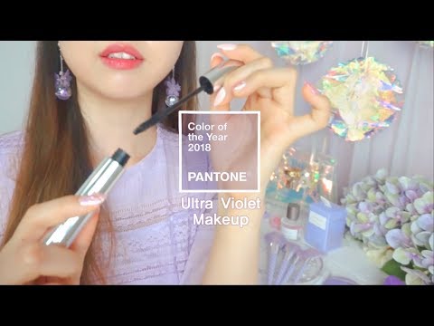 ASMR Doing Your Violet Make-up💜Face Brushing, Hand Movements