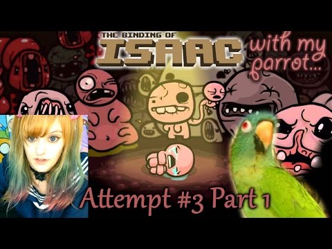 Binding of Isaac Let's Play【with my Parrot】3rd Attempt: Part 1 ~ BabyZelda Gamer Girl