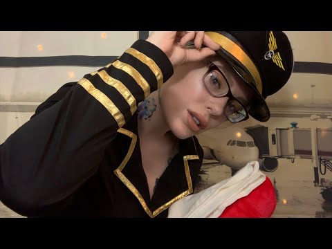 ASMR Flirty Flight Attendant Roleplay | Relaxing, Rainy Tingles