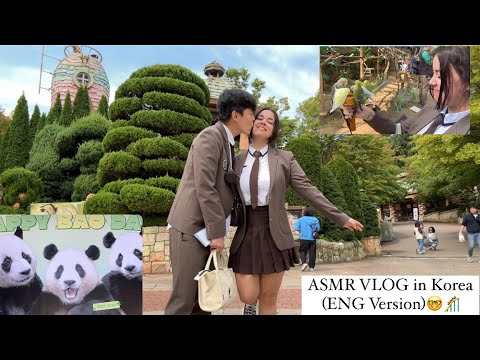 ASMR VLOG in Korea | Spend a day with Us in Everland🎢
