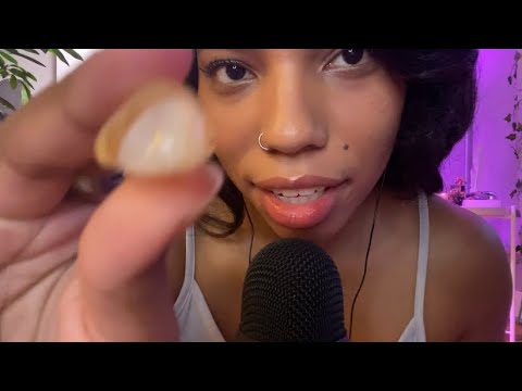ASMR | Getting you ready for the day! { morning affirmations, crystal cleanse, gentle face touching}