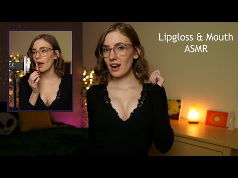[ASMR] Wet Mouth Sounds & Lipgloss | Lip Smacking, Kissing & Whispering