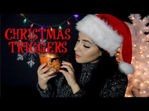 ASMR🖤Whispering Up Close- Multiple Triggers-  Christmas