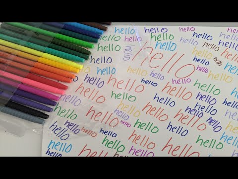 ASMR Writing on Paper with Colorful Markers! (Tapping, Popping, Writing sounds)