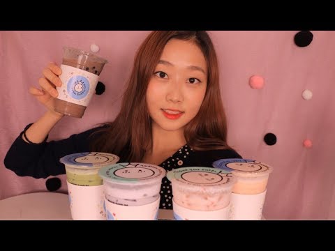 [ASMR] 쫀득쫀득 버블티 이팅사운드 Chewy Bubble Tea Eating Sound (Tapioca Pearl)