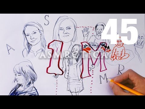 ASMR Drawing | Top 6 Most Subscribed YT ASMRtists portrayed | Congrats Gibi on 1M