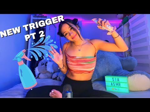 ASMR | Spraying Water On Microphone + Whispering PT2  (NEW TRIGGER)