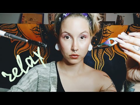 ASMR | Fast & aggressive doing your brows & lashes // personal attention