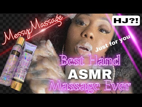 ASMR | MESSY HAND MASSAGE 💦 Hj Roleplay *Custom for RELAX