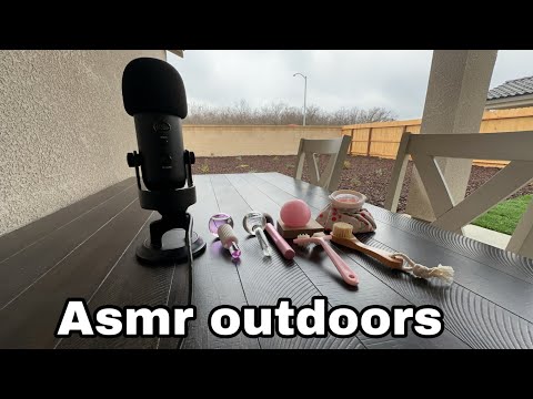 ASMR| Outdoors trigger assortment- fast triggers 😴