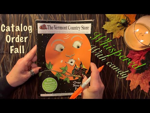 ASMR Request/ Looking through Vermont fall catalog (Whispered with candy) No talking version later.