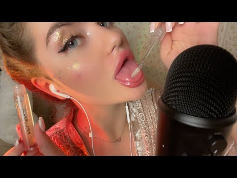 ASMR Lipgloss Candy Eating Mouth Sounds