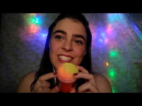 ASMR - Tappinng, Sticky and Wet Sounds and Maybe Visual Triggers (with Slime 🟢🟡🟠) (PT // ENG)