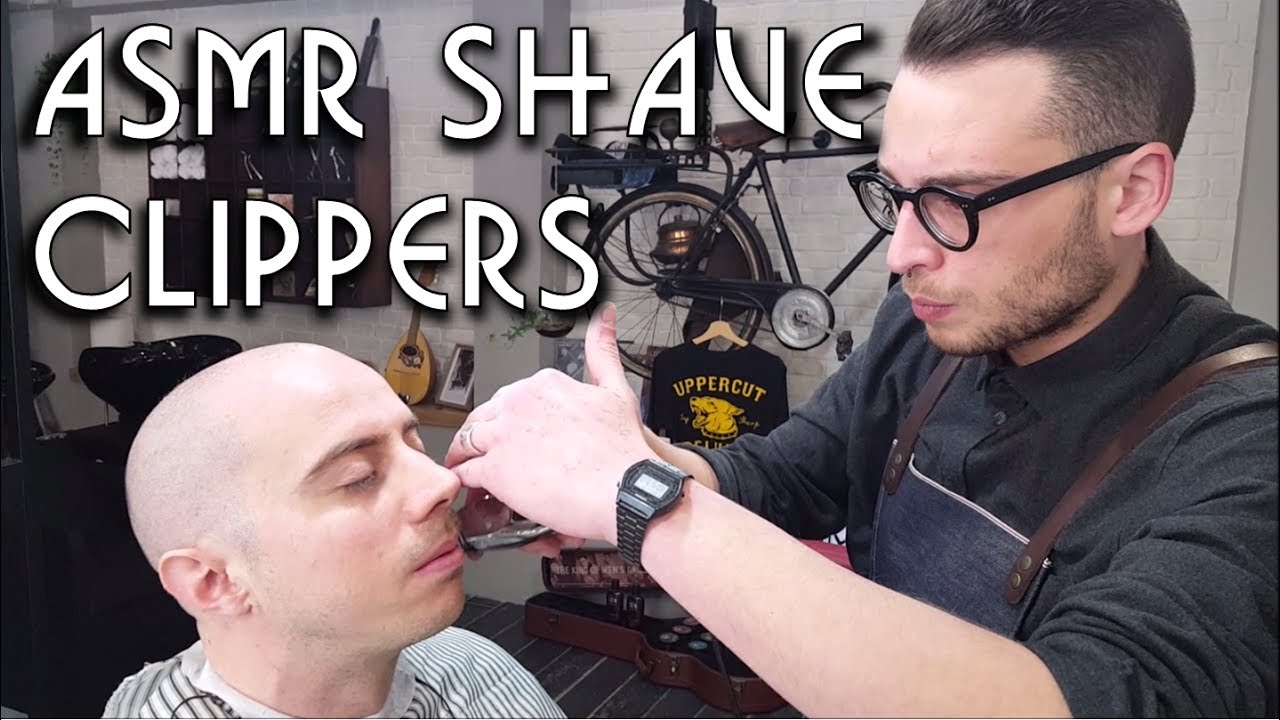 💈 Young Italian Barber - Head and Face Shave with clippers - ASMR no talking