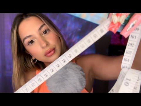 ASMR Measuring your face 📏 (inaudible, mouth sounds, note taking)*kinda chaotic*