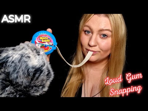 ASMR ⚠ EXTRA  LOUD GUM SNAPPING and Breathing Noises ( NO TALKING)