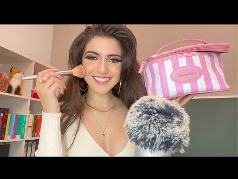 ASMR Get Ready With Me 💗 Full Face Of Makeup✨ tingly tapping & whispering