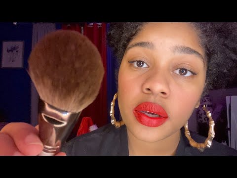 ASMR- Inaudible Whispering + Face Brushing 😴❤️ (MOUTH SOUNDS + PERSONAL ATTENTION) ✨