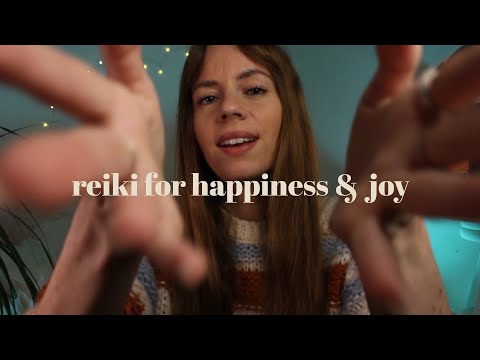 ASMR REIKI for happiness | guided visualisation, crystal healing, hand movements, soft spoken