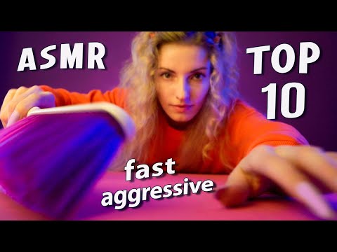 ASMR Fast Aggressive TOP 10 TRIGGERS Random Chaotic ASMR