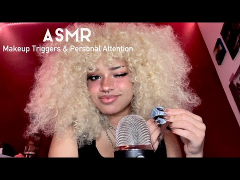 ASMR Personal Attention & Makeup Application, Fast Aggressive, Tapping, Hand, Nail, Lid sounds