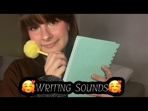 ASMR | Writing Sounds & Notebook Tapping✏️♥️ (Pen & Pencil)