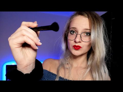 ASMR Fast & Aggressive Makeup Application (mouth sounds, inaudible whispering)