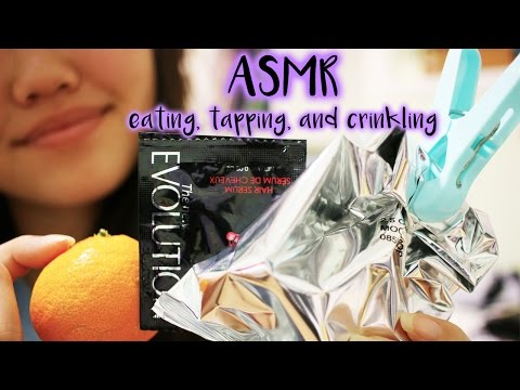 Binaural ASMR Eating, Tapping, and Crinkling