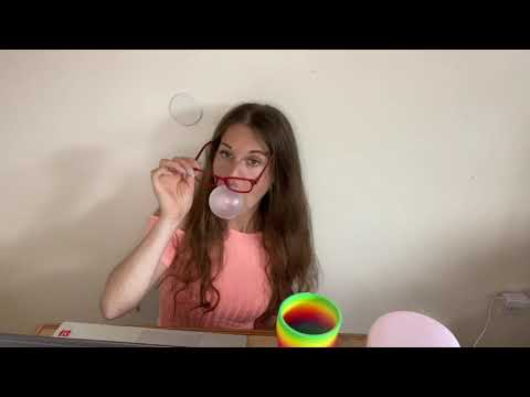 ASMR Tingles slinky, typing and bubble gum