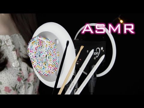 ASMR ラインストーンの耳✨Decorated Your Ears👂Scratching & Tapping / No Talking